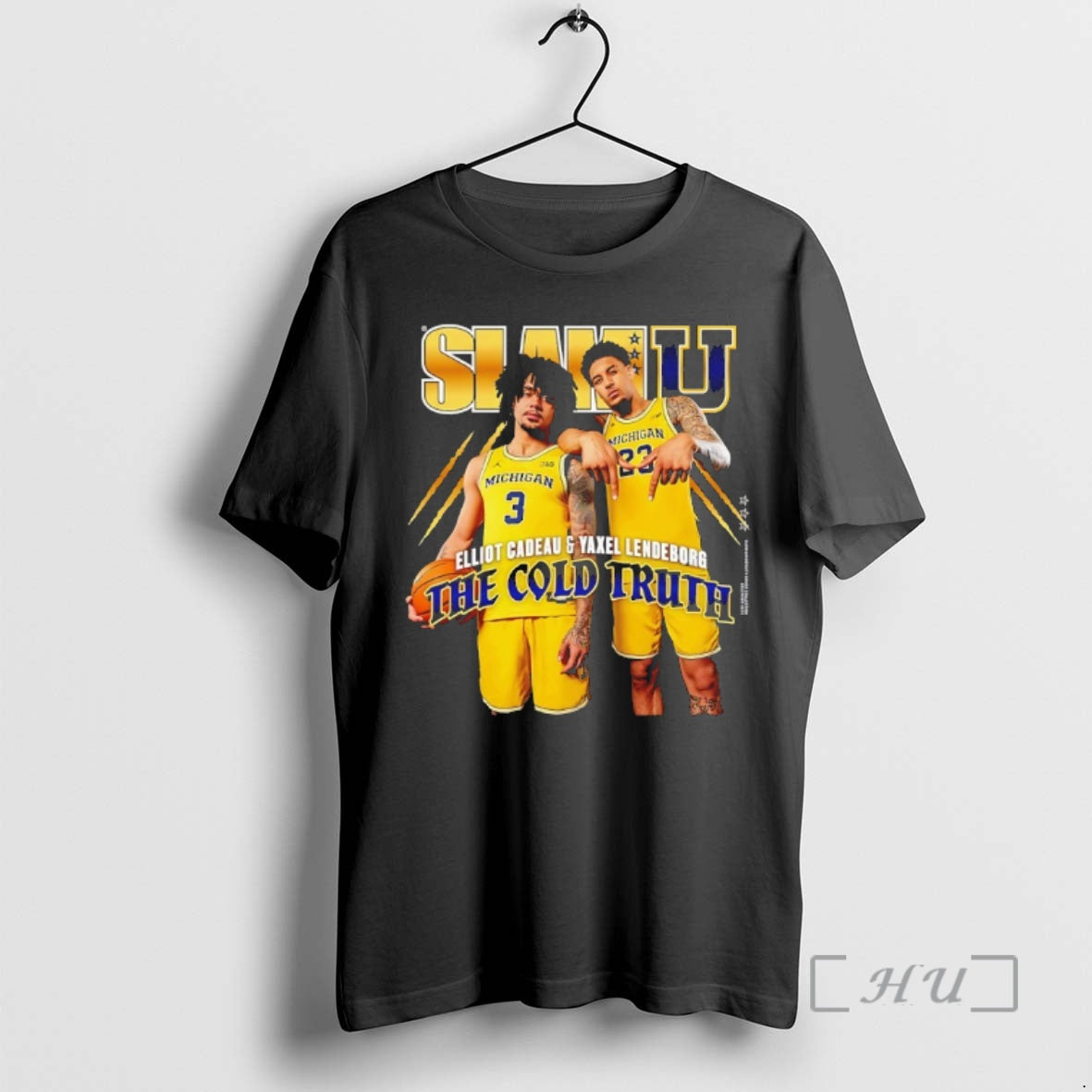 Officials Slamu Michigan Wolverines Yaxel Lendeborg - Adult & Kids T-Shirts, Sweatshirts & Hoodies apparel design preview 1