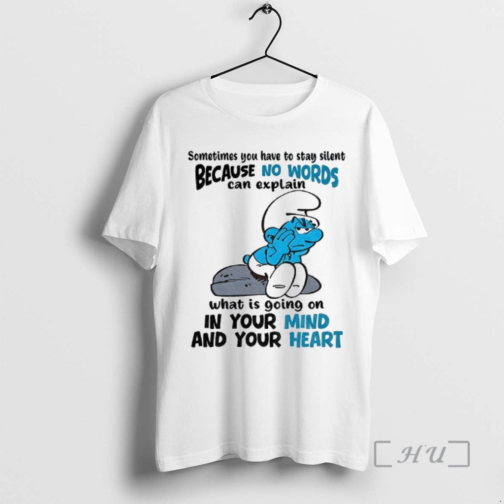 Officials Smurf Sometimes You Have To Stay Silent - Adult & Kids T-Shirts, Sweatshirts & Hoodies apparel design preview 1