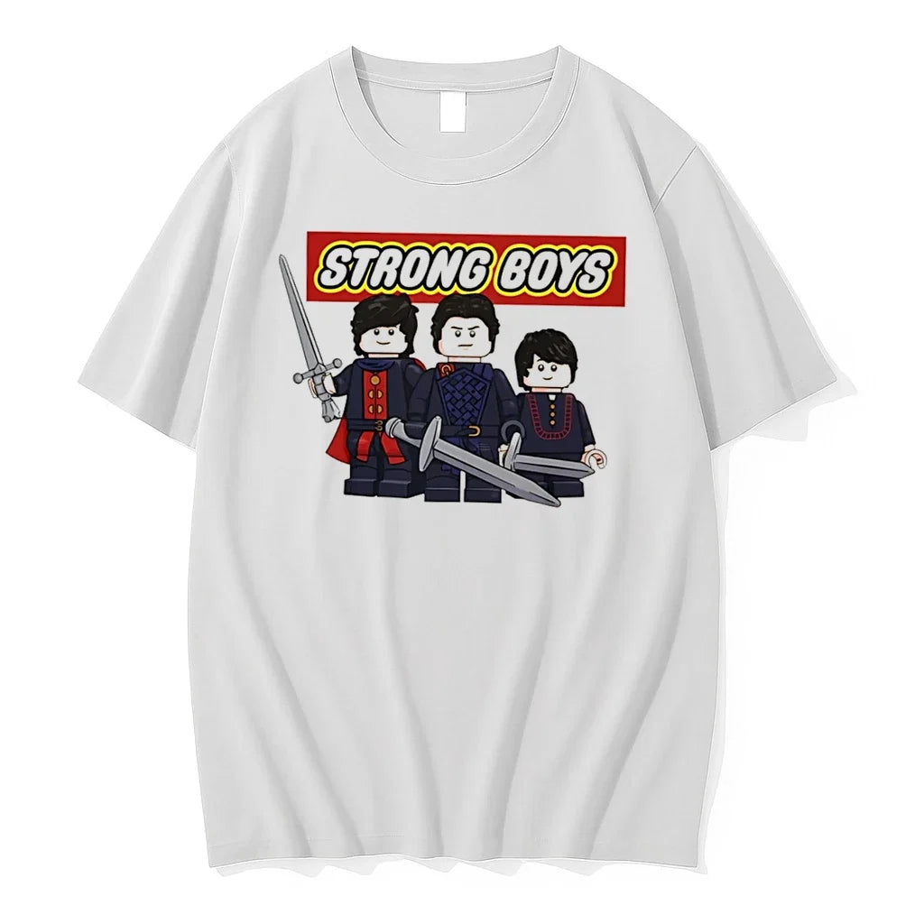 Officials Strong Boys Lego Style Characters House Of - Adult & Kids T-Shirts, Sweatshirts & Hoodies apparel design preview 1