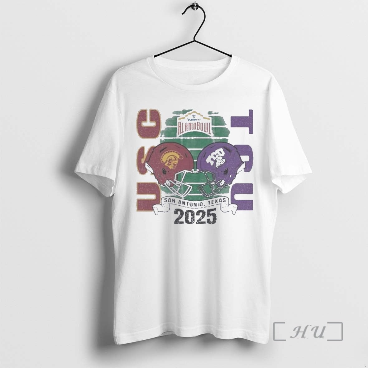 Officials Tcu Horned Frogs Vs Usc Trojans 2025 Alamo - Adult & Kids T-Shirts, Sweatshirts & Hoodies apparel design preview 1