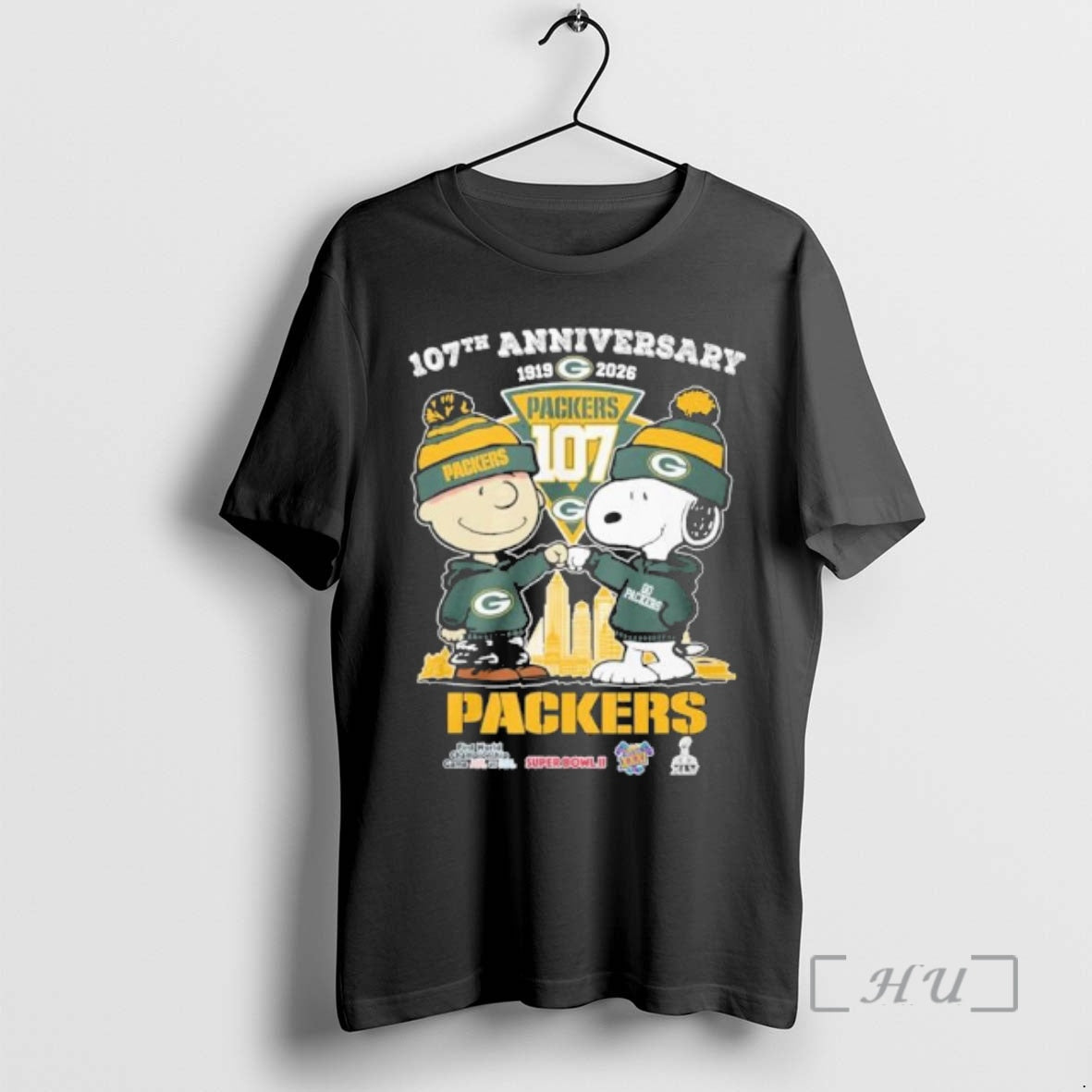 Officials The Peanuts Fist Bump X Green Bay Packers - Adult & Kids T-Shirts, Sweatshirts & Hoodies apparel design preview 1