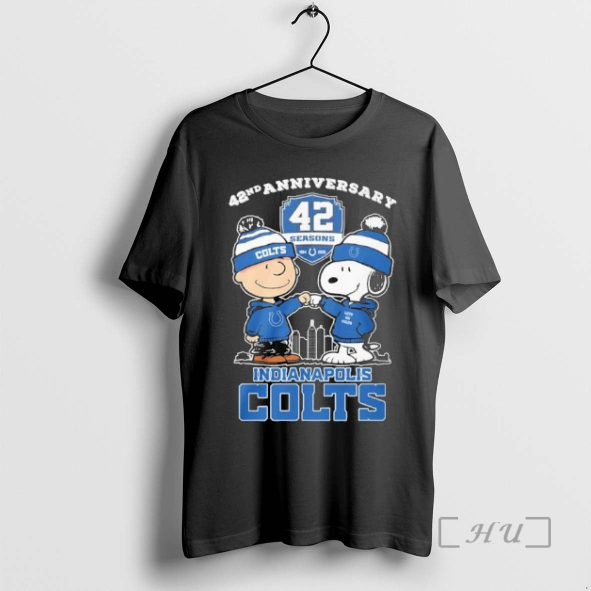 Officials The Peanuts Fist Bump X Indianapolis Colts - Adult & Kids T-Shirts, Sweatshirts & Hoodies apparel design preview 1