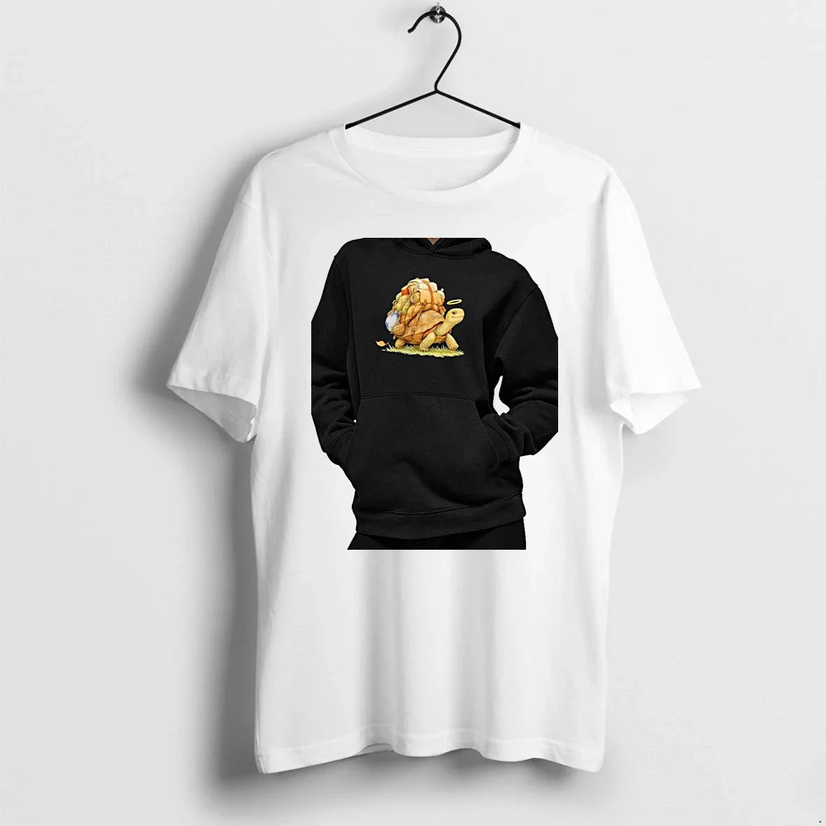 Officials Traveling Turtle With Backpack And Halo - Adult & Kids T-Shirts, Sweatshirts & Hoodies apparel design preview 1