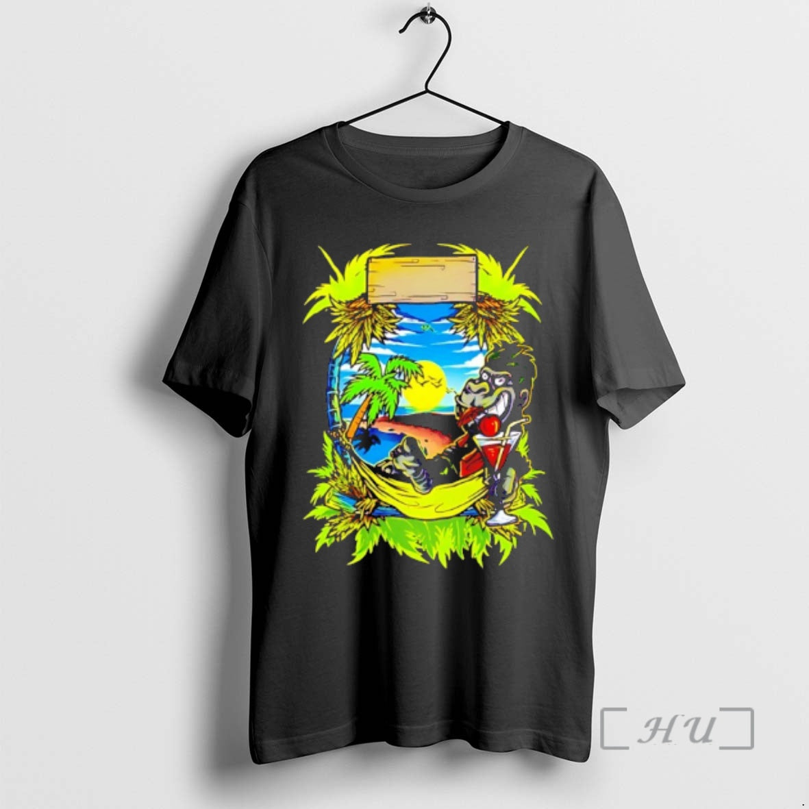 Officials Tropical Gorilla Vacation Graphic - Adult & Kids T-Shirts, Sweatshirts & Hoodies apparel design preview 1