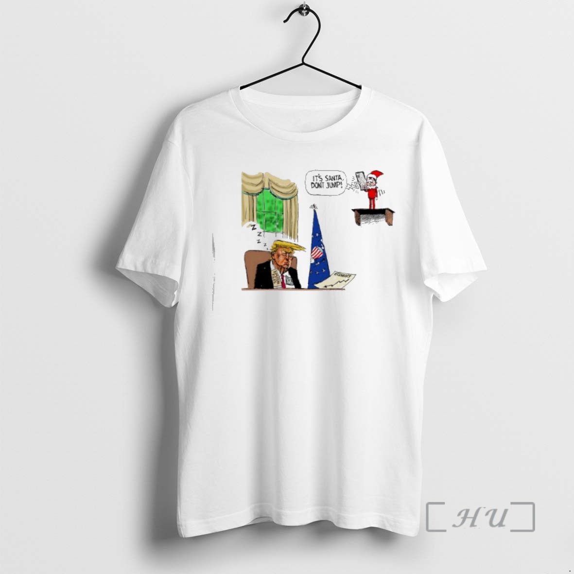 Officials Trump Its Santa Dont Jump Economy - Adult & Kids T-Shirts, Sweatshirts & Hoodies apparel design preview 1