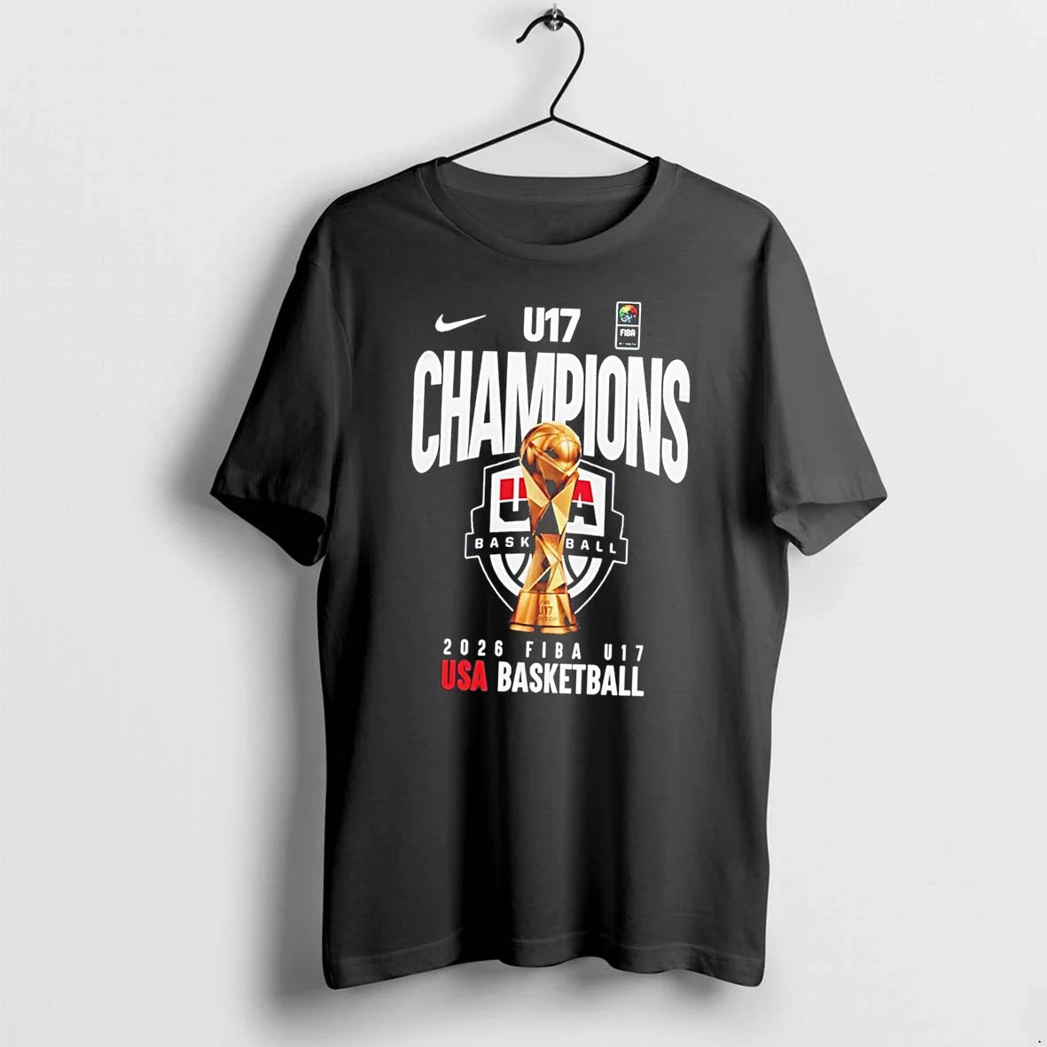 Officials Usa Basketball U17 2026 World Champions - Adult & Kids T-Shirts, Sweatshirts & Hoodies apparel design preview 1