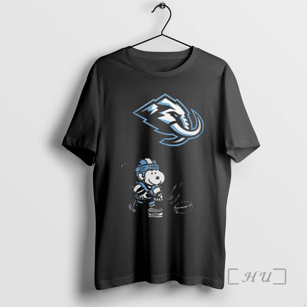 Officials Utah Mammoth X 75th Anniversary Of Peanuts - Adult & Kids T-Shirts, Sweatshirts & Hoodies apparel design preview 1
