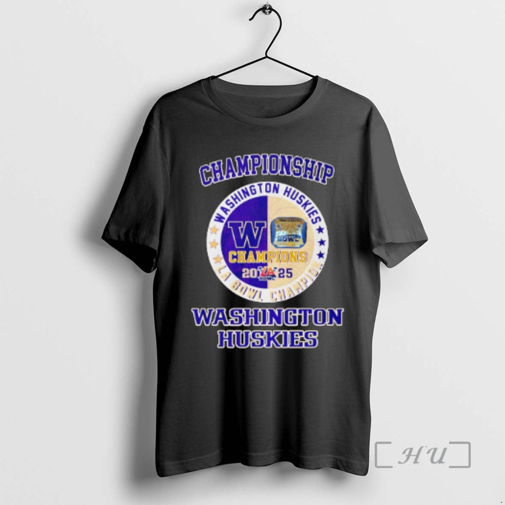 Officials Washington Huskies 2025 La Bowl Champions - Adult & Kids T-Shirts, Sweatshirts & Hoodies apparel design preview 1