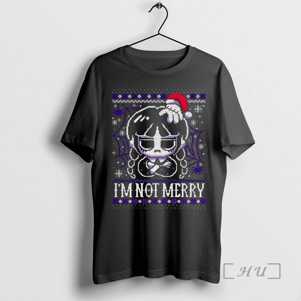Officials Wednesday Addams And Thing Im Not Merry - Adult & Kids T-Shirts, Sweatshirts & Hoodies apparel design preview 1