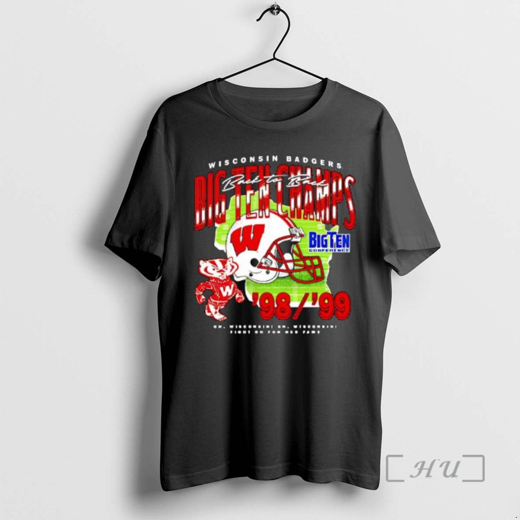 Officials Wisconsin Badgers Back To Big Ten Champions - Adult & Kids T-Shirts, Sweatshirts & Hoodies apparel design preview 1