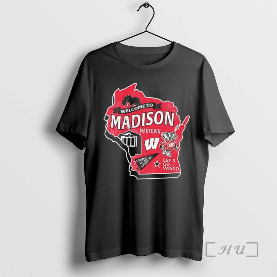Officials Wisconsin Badgers Welcome To Madison Lets - Adult & Kids T-Shirts, Sweatshirts & Hoodies apparel design preview 1