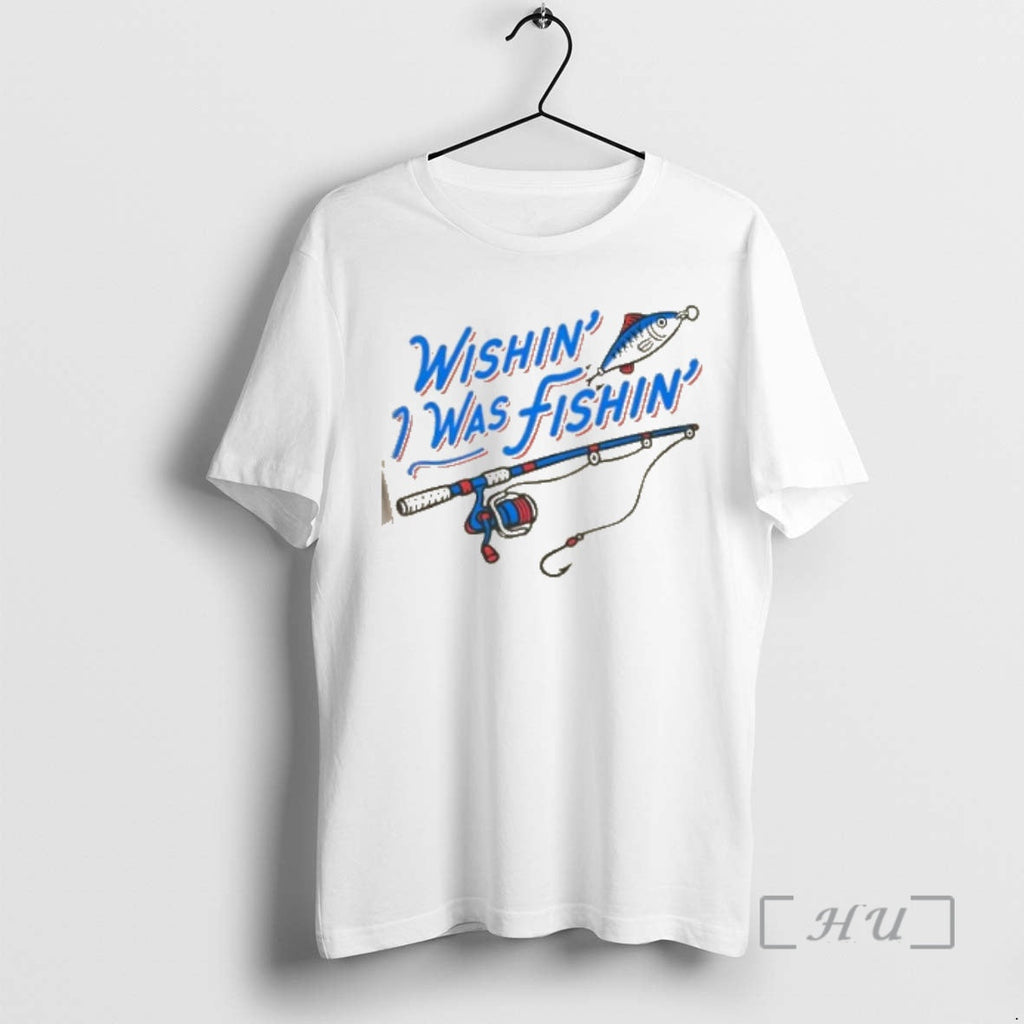 Officials Wishin I Was Fishin Graphic - Adult & Kids T-Shirts, Sweatshirts & Hoodies apparel design preview 1