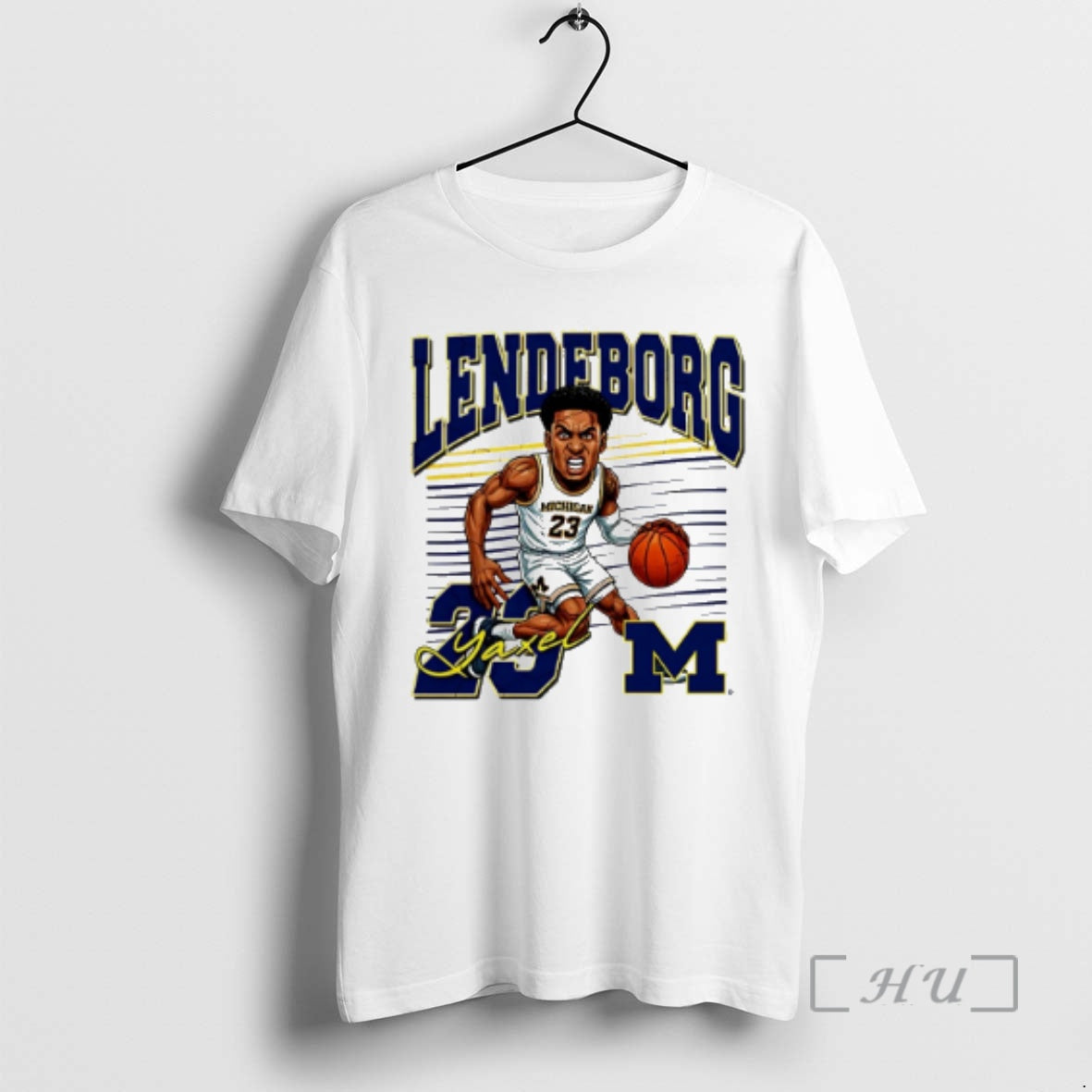 Officials Yaxel Lendeborg Michigan Basketball - Adult & Kids T-Shirts, Sweatshirts & Hoodies apparel design preview 1