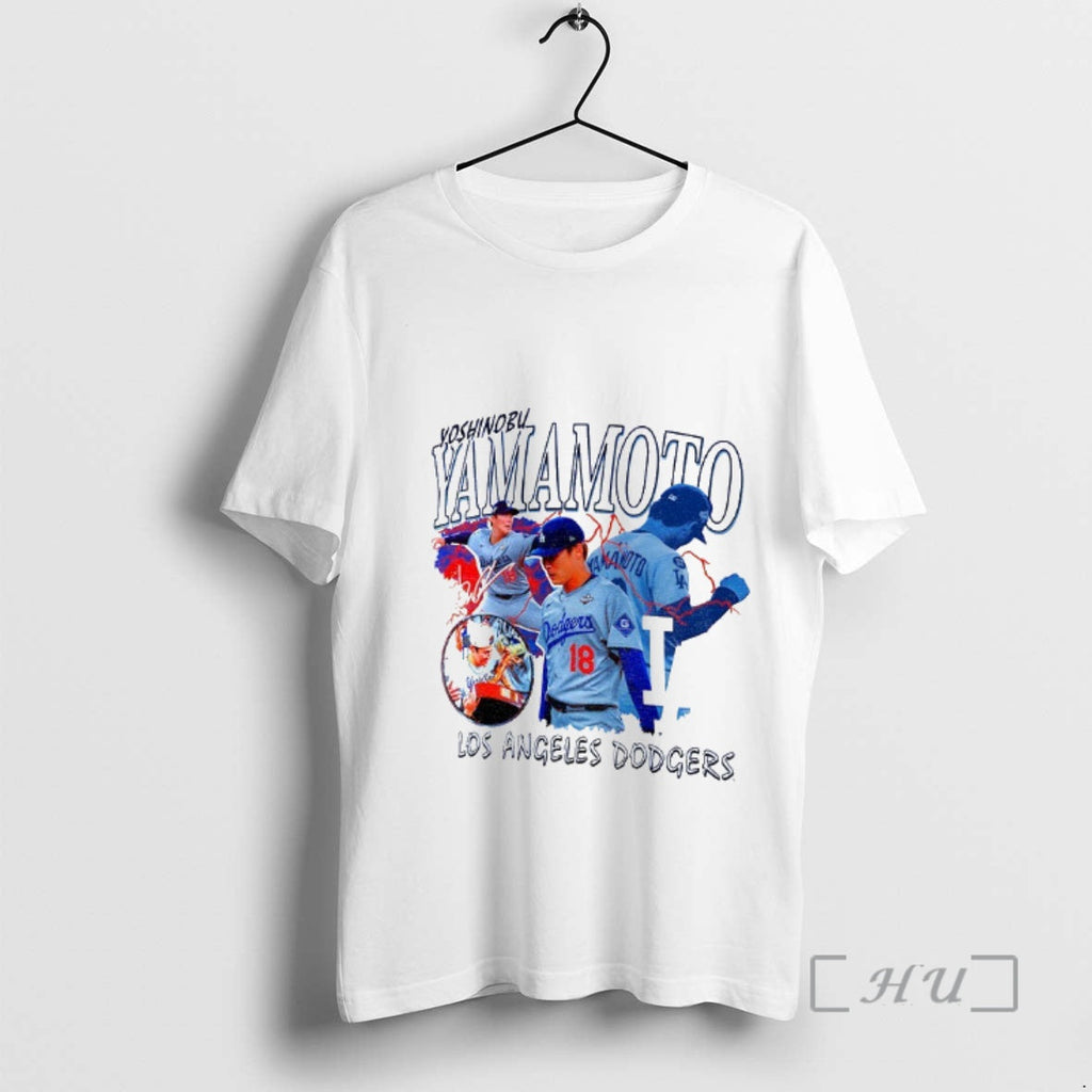 Officials Yoshinobu Yamamoto Los Angeles Dodgers Mlb - Adult & Kids T-Shirts, Sweatshirts & Hoodies apparel design preview 1