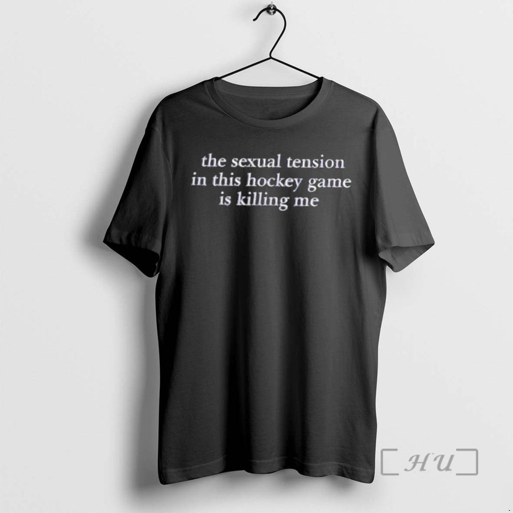 Officials He Sexual Tension In This Hockey Game Is - Adult & Kids T-Shirts, Sweatshirts & Hoodies apparel design preview 1