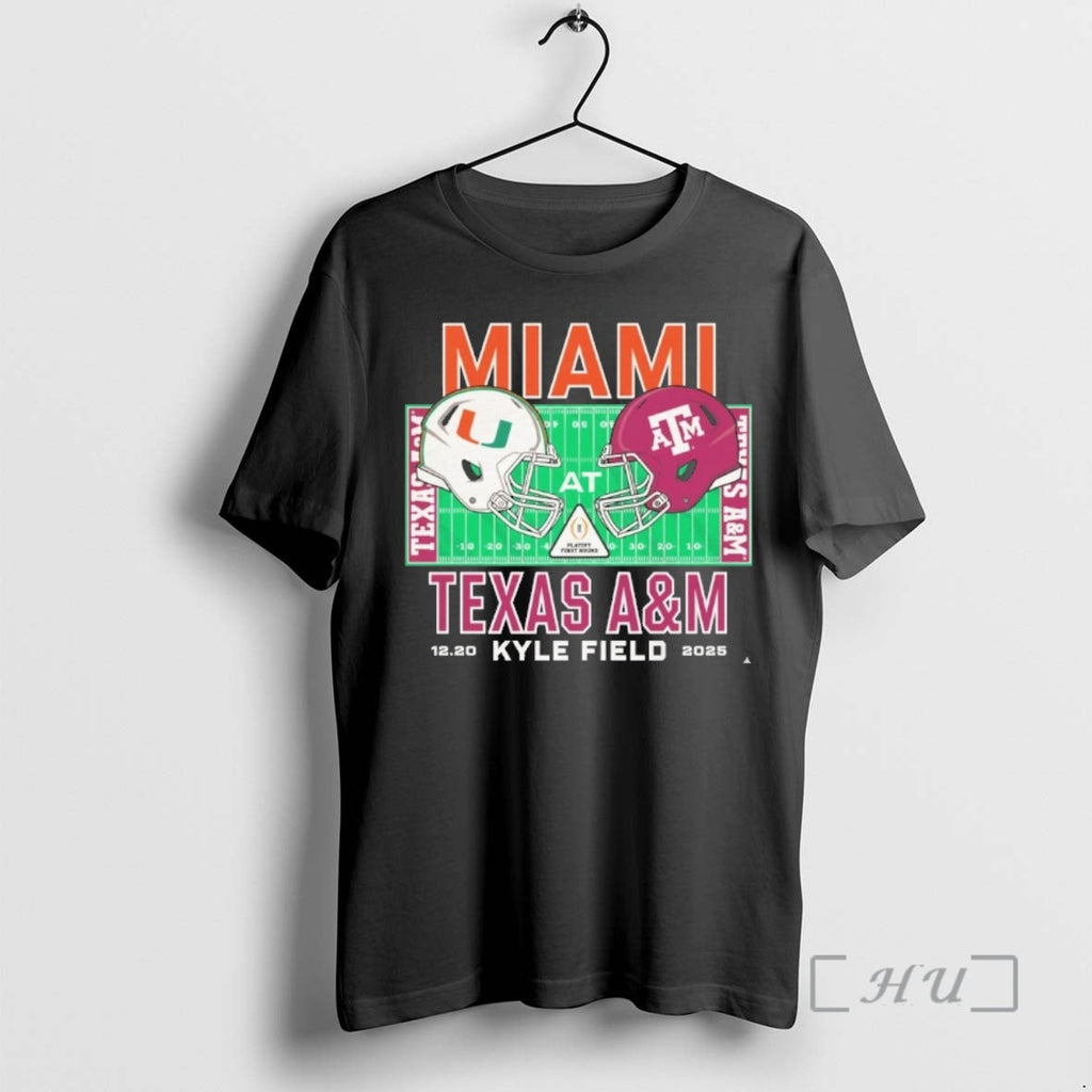 Officials Miami Vs Texas Am 2025 College Football - Adult & Kids T-Shirts, Sweatshirts & Hoodies apparel design preview 1