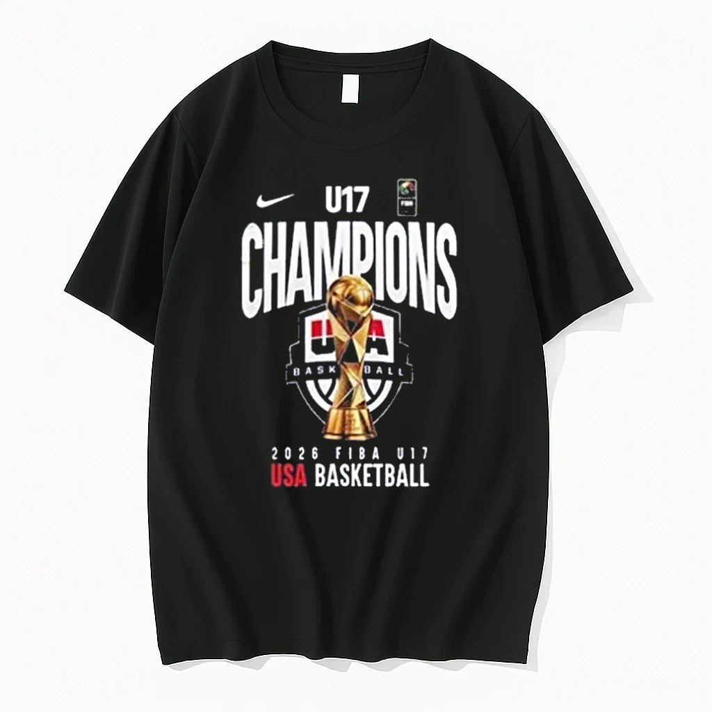 Officials Usa Basketball U17 2026 World Champions - Adult & Kids T-Shirts, Sweatshirts & Hoodies apparel design preview 1