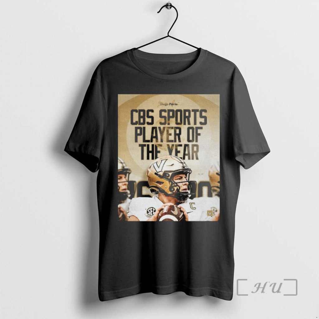 Officials Vanderbilt Commodores Diego Pavia 2025 Cbs - Adult & Kids T-Shirts, Sweatshirts & Hoodies apparel design preview 1