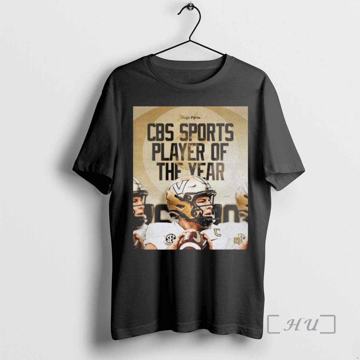 Officials Vanderbilt Commodores Diego Pavia 2025 Cbs - Adult & Kids T-Shirts, Sweatshirts & Hoodies apparel design preview 1