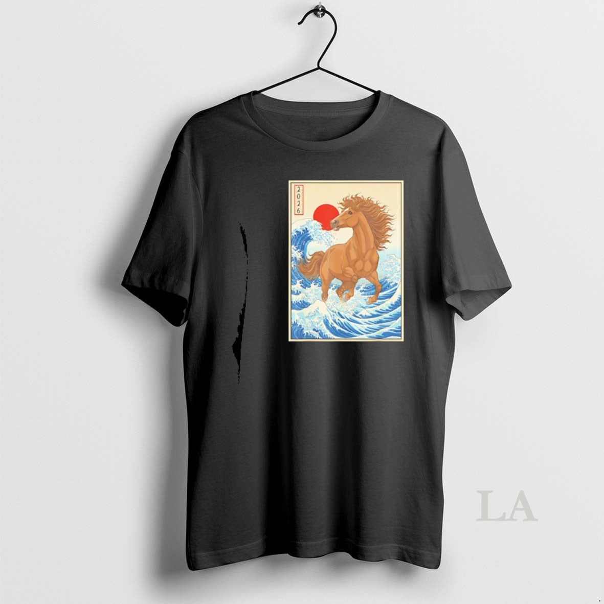 Original 2026 Year Of The Horse Japanese Wave Art - Adult & Kids T-Shirts, Sweatshirts & Hoodies apparel design preview 1