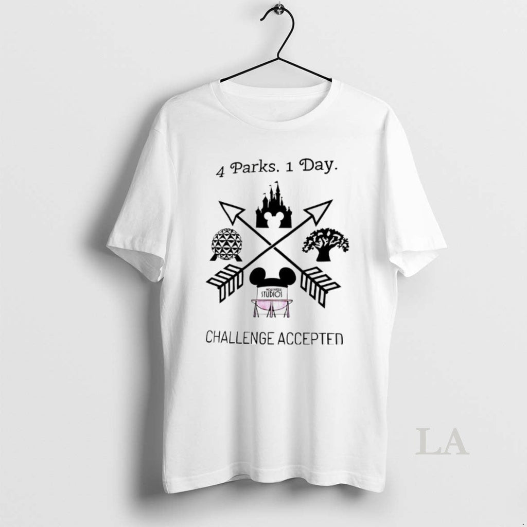 Original 4 Parks 1 Day Challenge Accepted - Adult & Kids T-Shirts, Sweatshirts & Hoodies apparel design preview 1