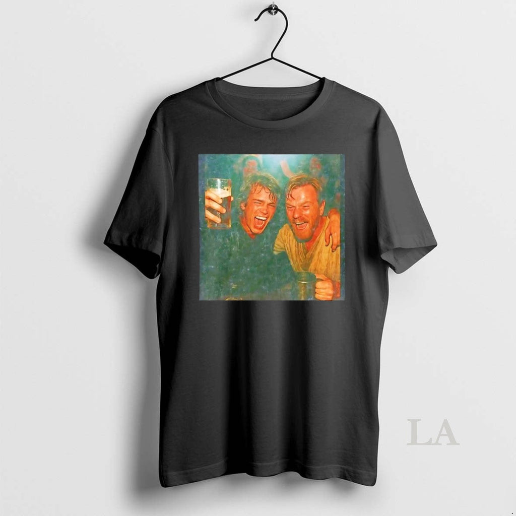 Original Anakin Skywalker And Obi Wan Kenobi Smile - Adult & Kids T-Shirts, Sweatshirts & Hoodies apparel design preview 1