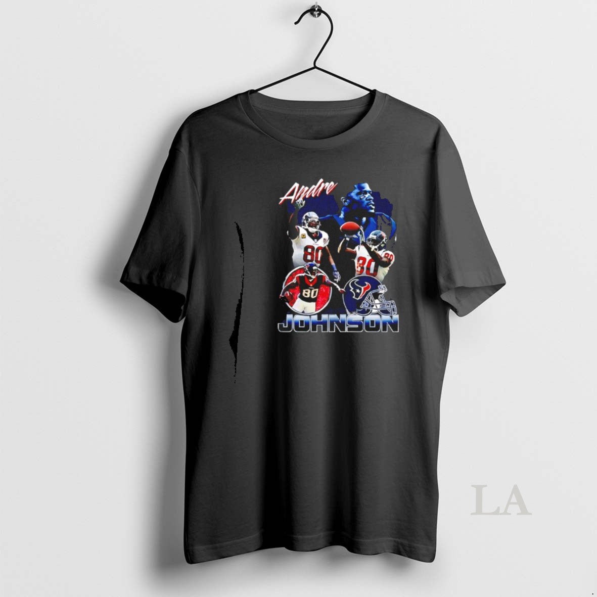 Original Andre Johnson Houston Texans Player Collage - Adult & Kids T-Shirts, Sweatshirts & Hoodies apparel design preview 1