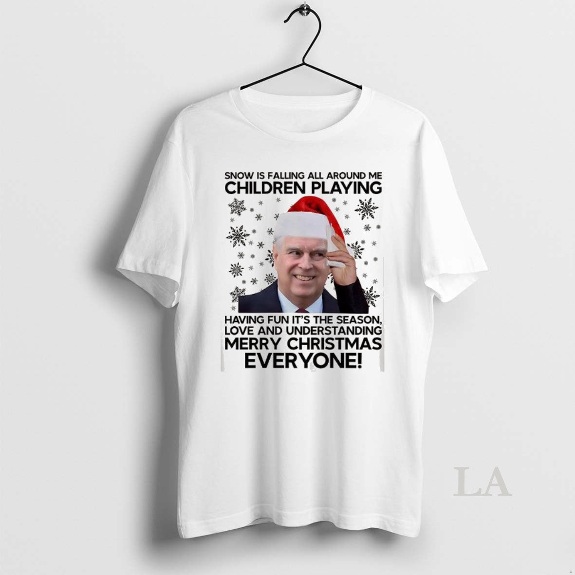 Original Andrew Mountbatten Windsor Santa Hat Snow Is - Adult & Kids T-Shirts, Sweatshirts & Hoodies apparel design preview 1