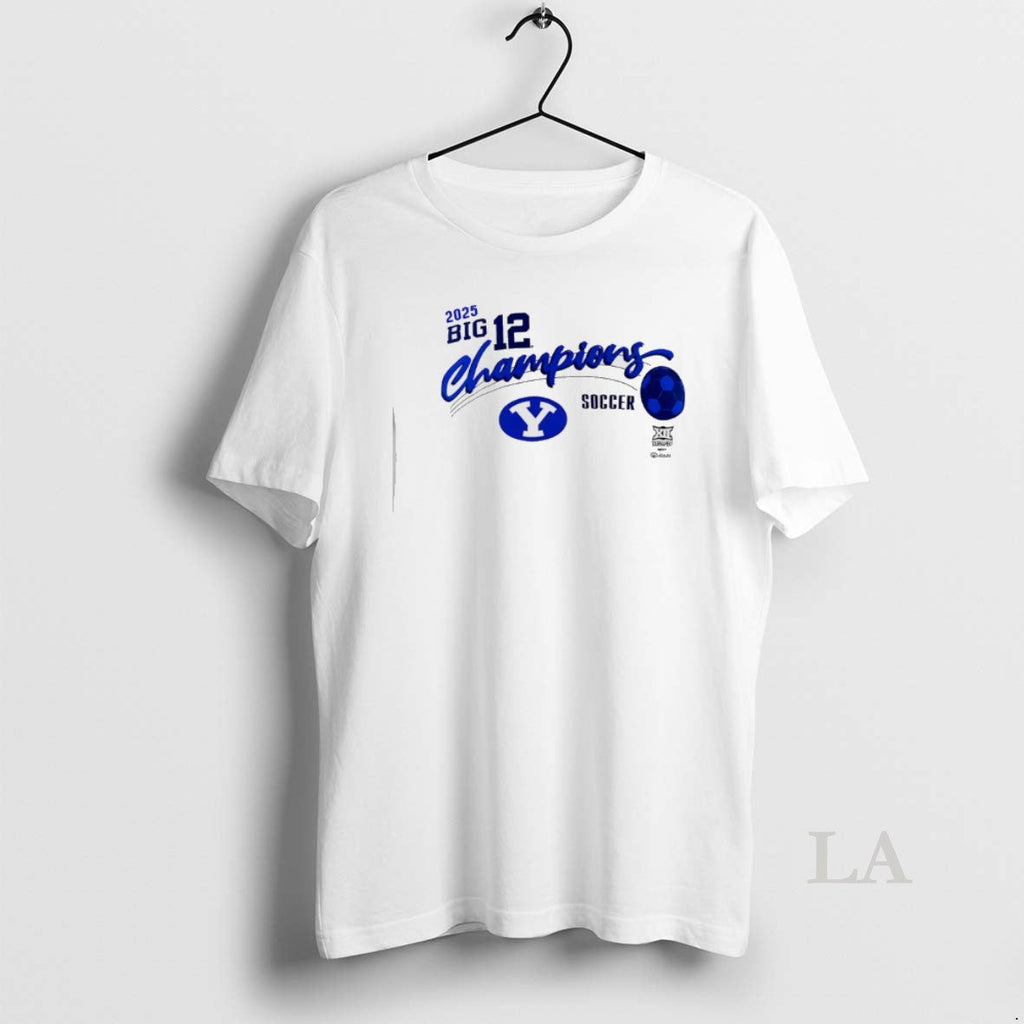 Original Byu 2025 Big 12 Soccer Champions - Adult & Kids T-Shirts, Sweatshirts & Hoodies apparel design preview 1