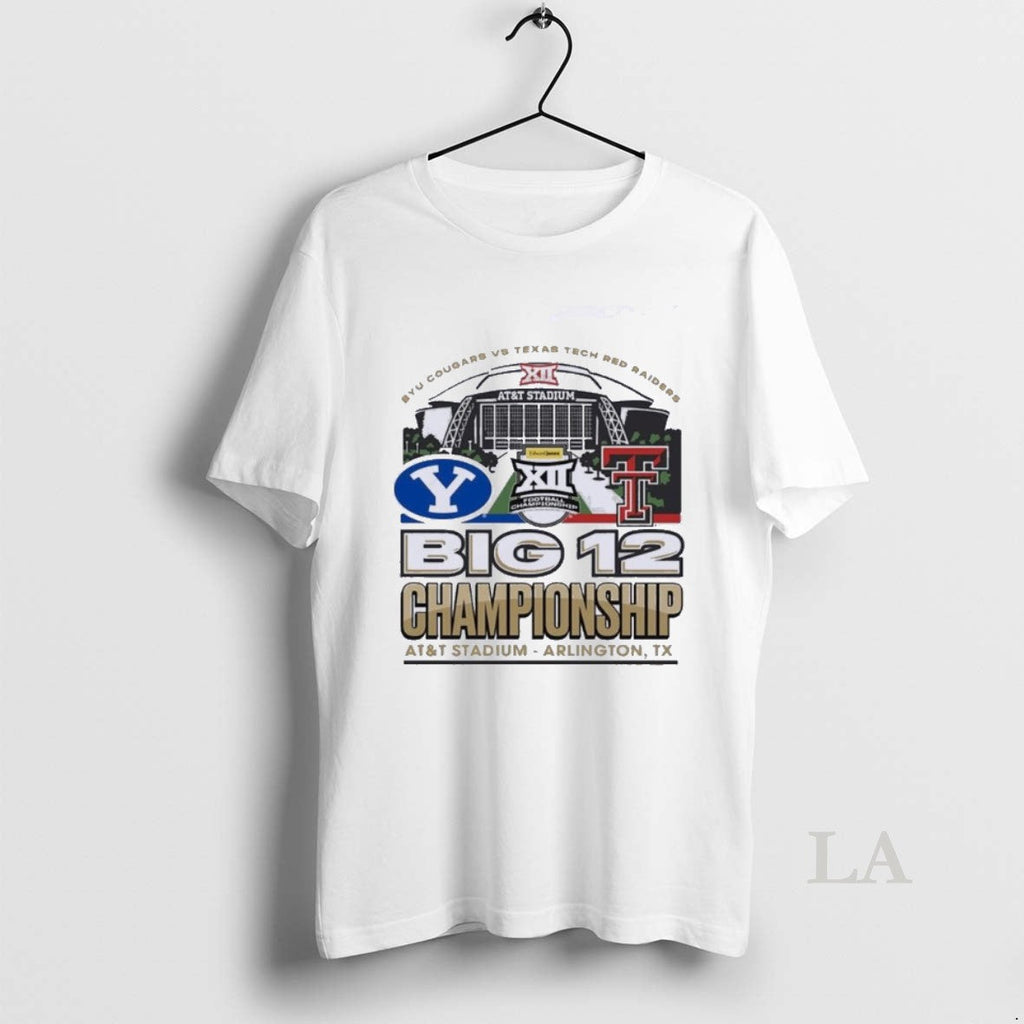 Original Byu Vs Texas Tech 2025 Big 12 Football - Adult & Kids T-Shirts, Sweatshirts & Hoodies apparel design preview 1