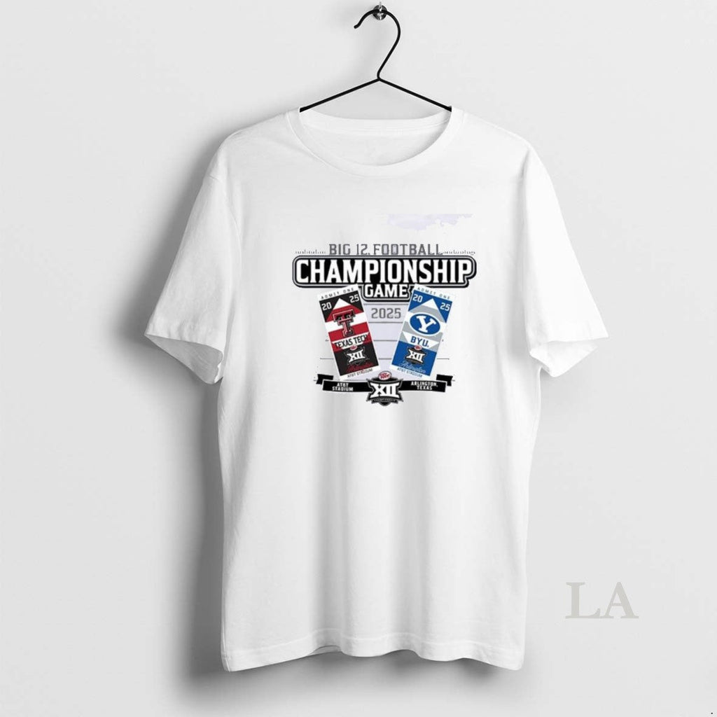 Original Byu Vs Texas Tech Football 2025 Big 12 - Adult & Kids T-Shirts, Sweatshirts & Hoodies apparel design preview 1