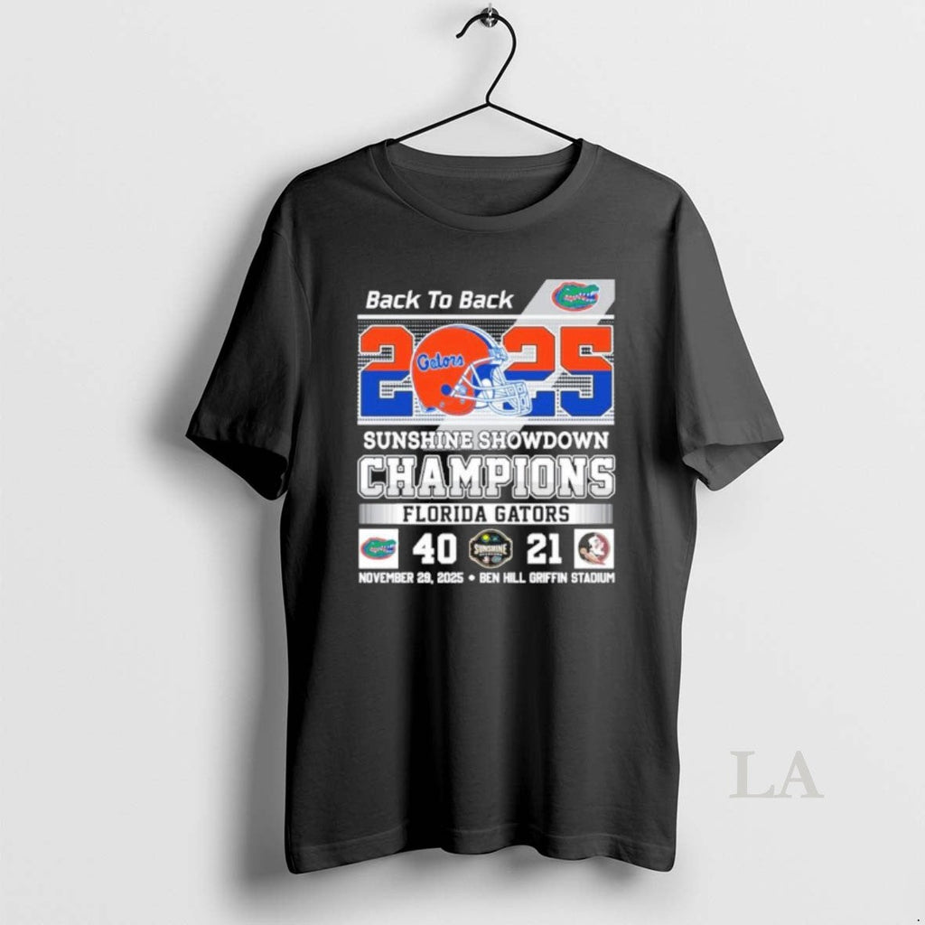 Original Back 2 2025 Florida Gators Sunshine Showdown - Adult & Kids T-Shirts, Sweatshirts & Hoodies apparel design preview 1