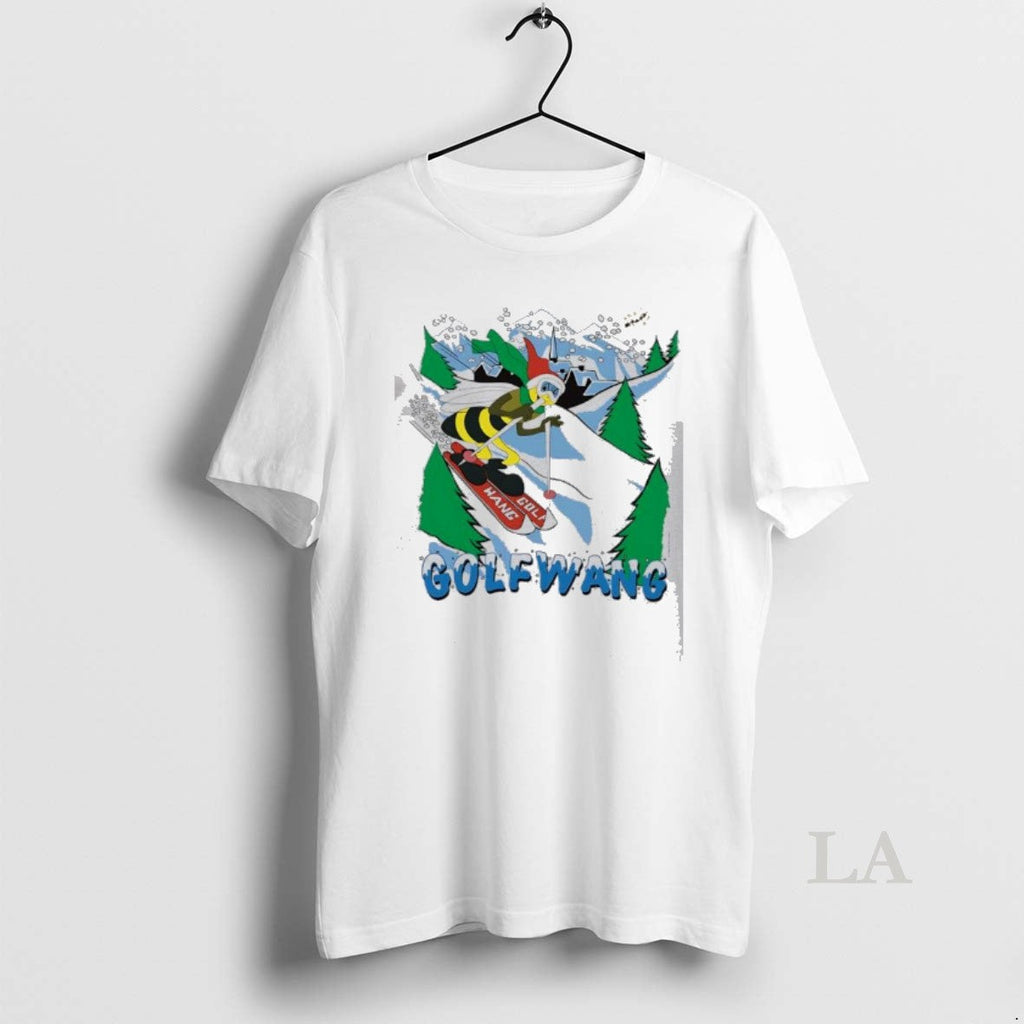 Original Bee Is Skiing Golfwang Funny Cute - Adult & Kids T-Shirts, Sweatshirts & Hoodies apparel design preview 1