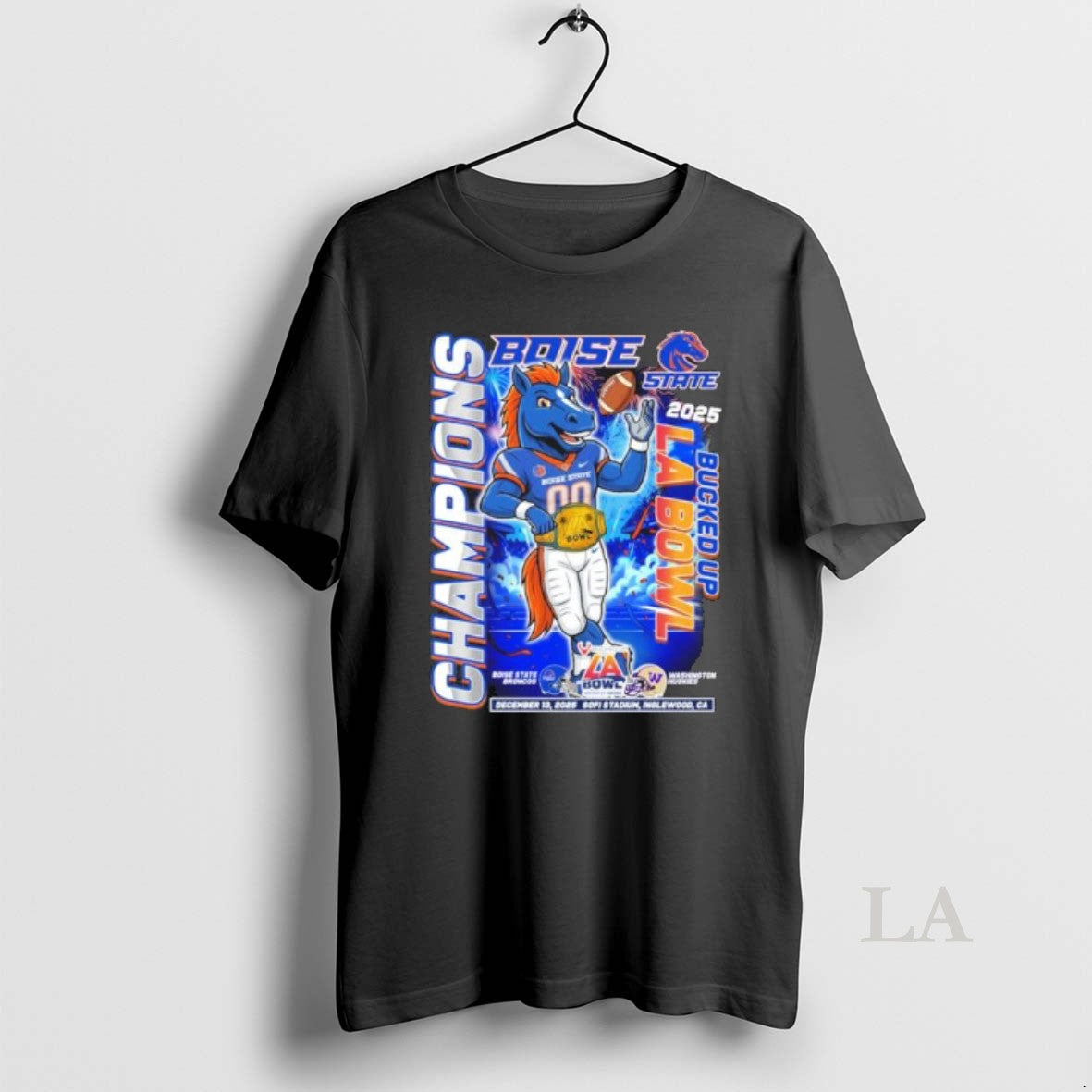 Original Boise State Broncos Mascot 2025 Bucked Up La - Adult & Kids T-Shirts, Sweatshirts & Hoodies apparel design preview 1