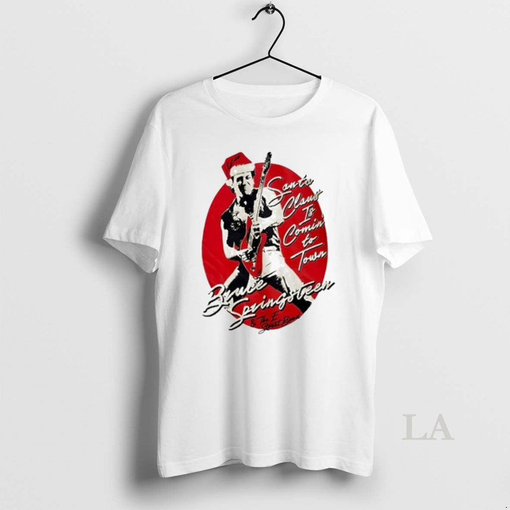 Original Bruce Springsteen Santa Claus Is Coming To - Adult & Kids T-Shirts, Sweatshirts & Hoodies apparel design preview 1