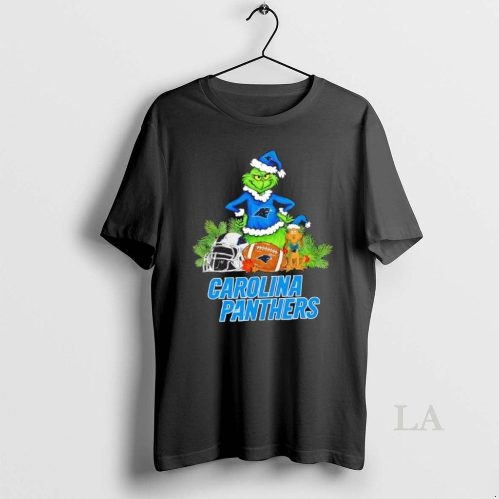 Original Carolina Panthers Football X Grinch And Max - Adult & Kids T-Shirts, Sweatshirts & Hoodies apparel design preview 1