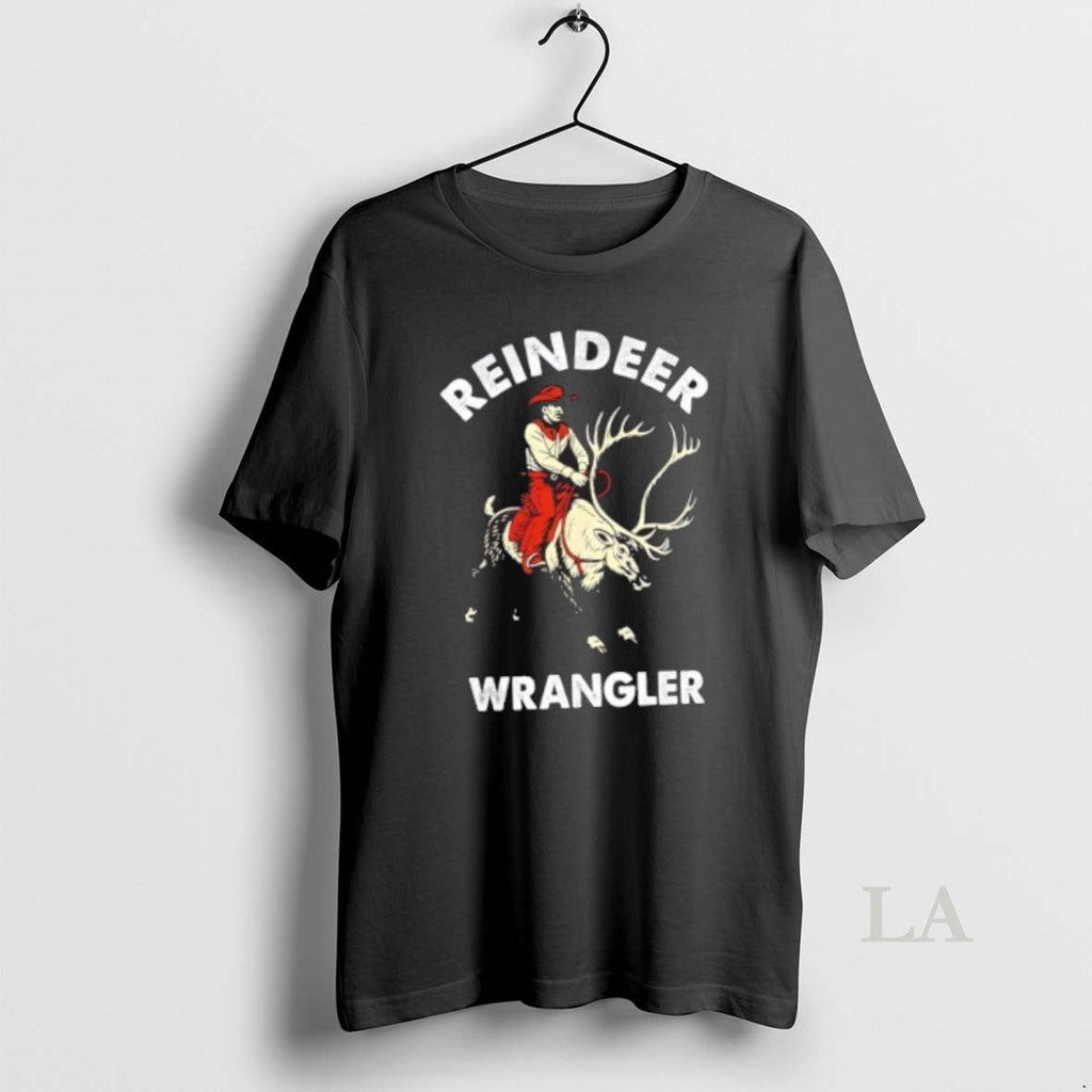 Original Christmas Riding A Reindeer Cowboy Cowgirl - Adult & Kids T-Shirts, Sweatshirts & Hoodies apparel design preview 1