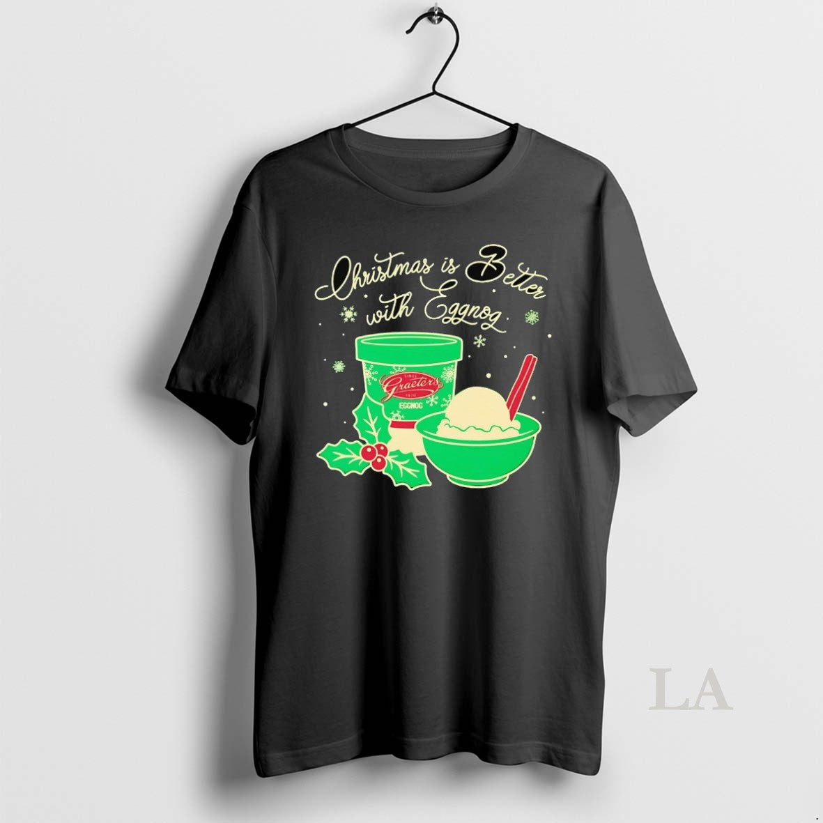 Original Christmas Is Better With Graeters Egg Nog - Adult & Kids T-Shirts, Sweatshirts & Hoodies apparel design preview 1