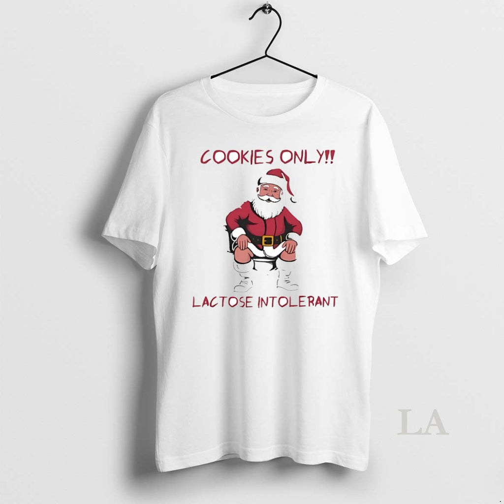 Original Cookies Only Lactose Intolerant Santa Toilet - Adult & Kids T-Shirts, Sweatshirts & Hoodies apparel design preview 1