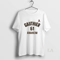 Original Cutter Gauthier Name And Number Anaheim - Adult & Kids T-Shirts, Sweatshirts & Hoodies apparel design preview 1