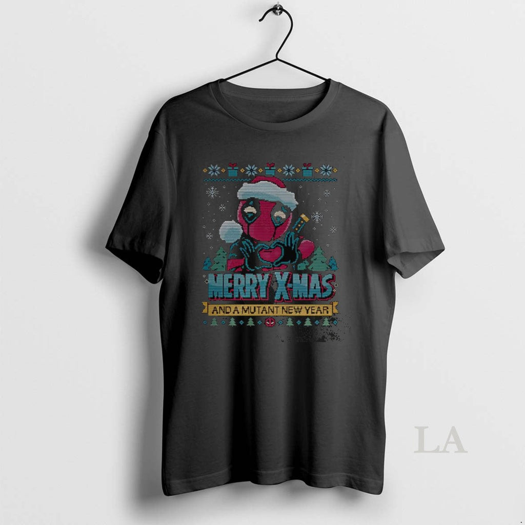 Original Deadpool Merry Xmas And A Mutant New Year - Adult & Kids T-Shirts, Sweatshirts & Hoodies apparel design preview 1