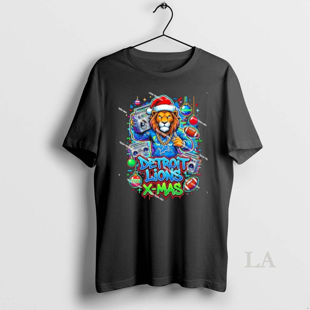 Original Detroit Lions Football Christmas Holiday - Adult & Kids T-Shirts, Sweatshirts & Hoodies apparel design preview 1