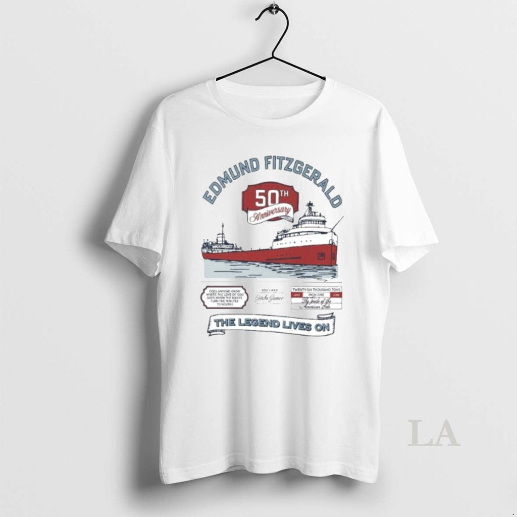 Original Edmund Fitzgerald 50th Anniversary The - Adult & Kids T-Shirts, Sweatshirts & Hoodies apparel design preview 1