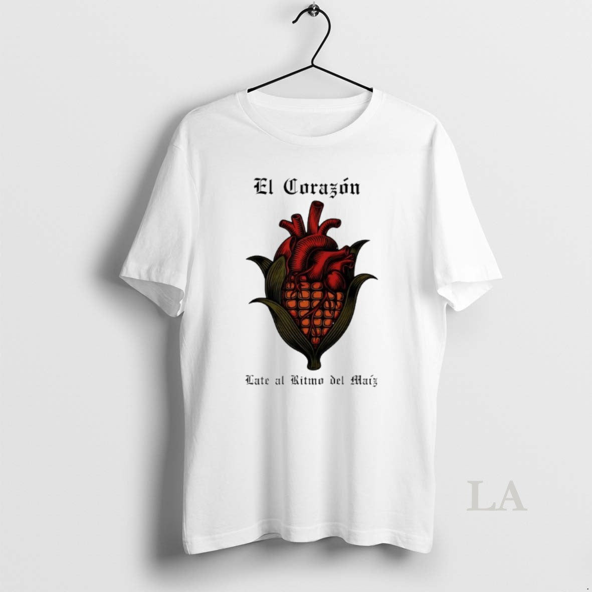 Original El Corazon Late Al Ritmo Maiz - Adult & Kids T-Shirts, Sweatshirts & Hoodies apparel design preview 1