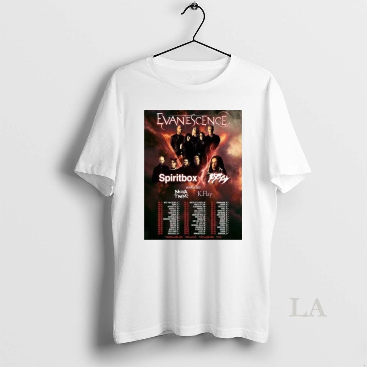 Original Evanescence World Tour 2026 North American - Adult & Kids T-Shirts, Sweatshirts & Hoodies apparel design preview 1
