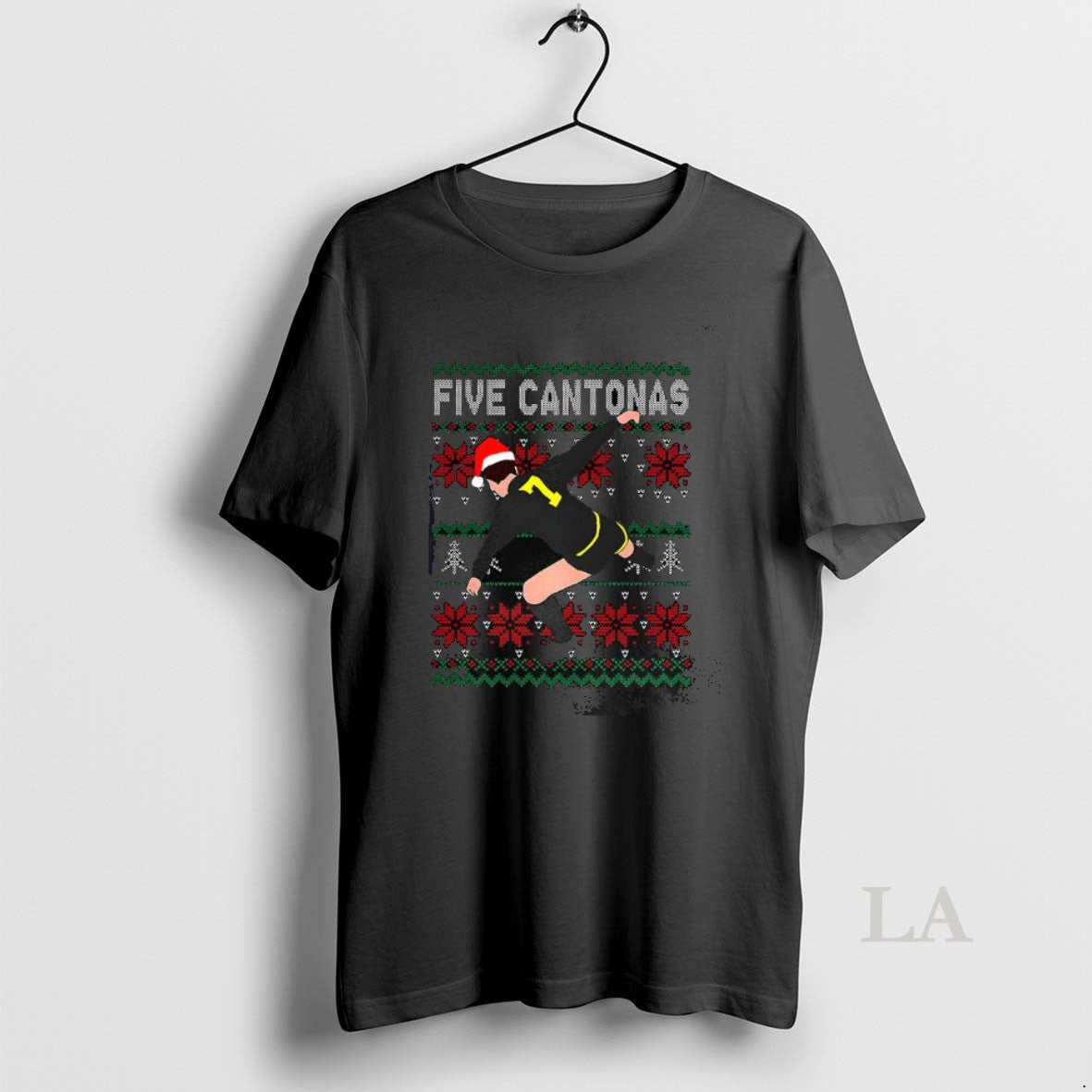 Original Five Cantonas Eric Cantona Ugly Christmas - Adult & Kids T-Shirts, Sweatshirts & Hoodies apparel design preview 1