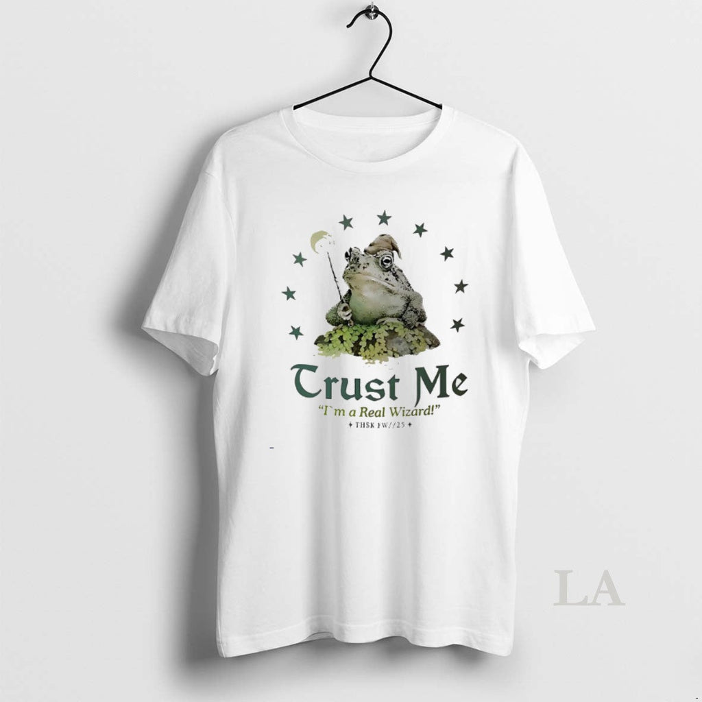 Original Frog Trust Me Im A Real Wizard - Adult & Kids T-Shirts, Sweatshirts & Hoodies apparel design preview 1