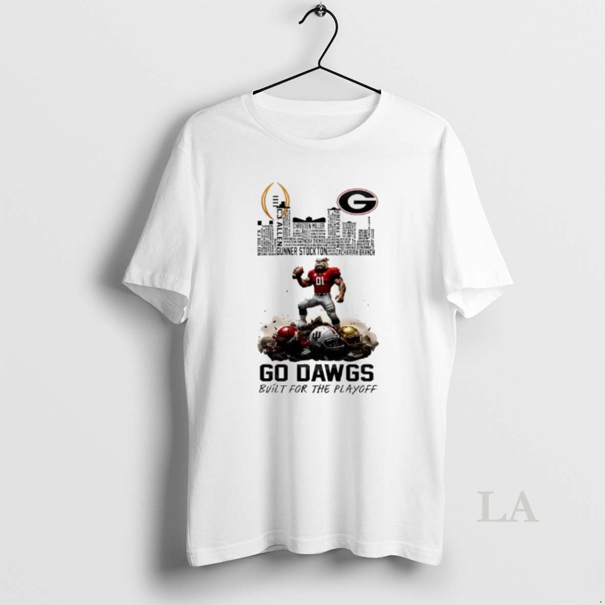 Original Georgia Bulldogs Bulit For Playoff 2025 2026 - Adult & Kids T-Shirts, Sweatshirts & Hoodies apparel design preview 1