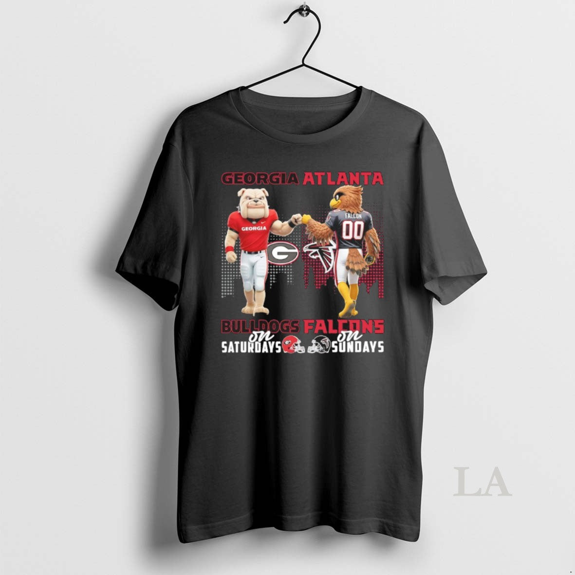 Original Georgia Bulldogs On Saturday And Atlanta - Adult & Kids T-Shirts, Sweatshirts & Hoodies apparel design preview 1