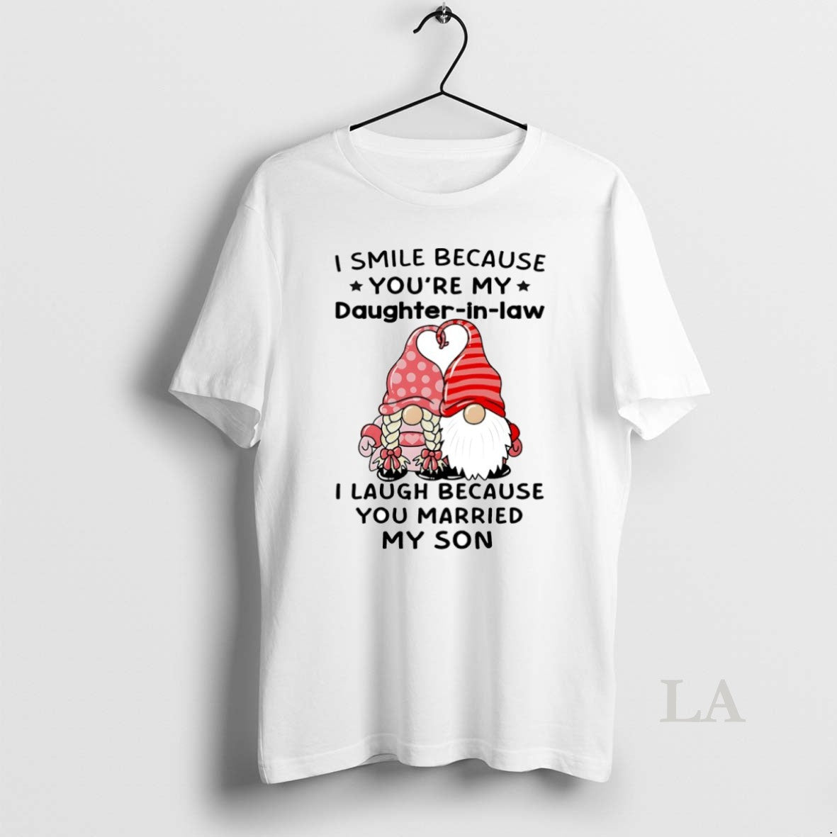 Original Gnome I Smile Because Youre My Daughter In - Adult & Kids T-Shirts, Sweatshirts & Hoodies apparel design preview 1